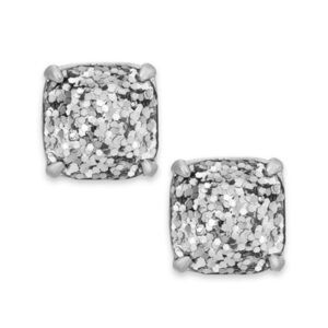 KATE SPADE • Silver Glitter & Glee Earrings
